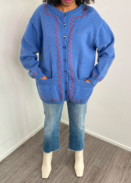 Cardigan vintage autrichien en laine. The Fashion Trustee Vintage