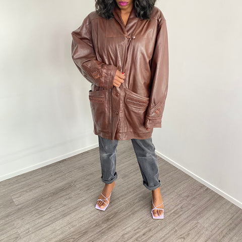 MANTEAU VINTAGE EN CUIR