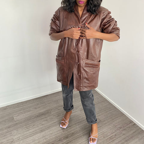 MANTEAU VINTAGE EN CUIR
