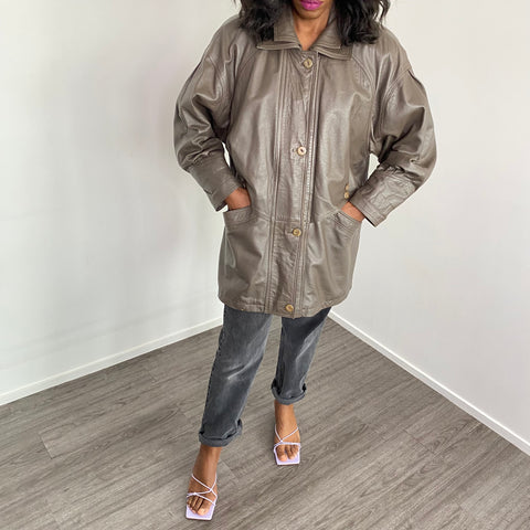 MANTEAU VINTAGE EN CUIR