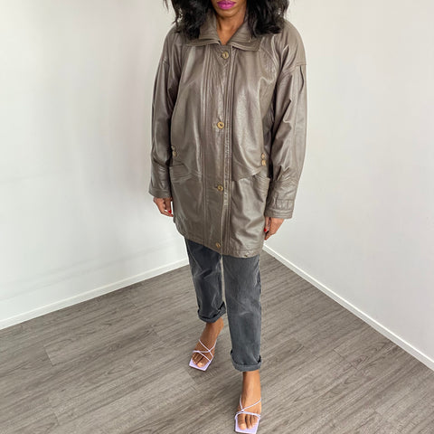 MANTEAU VINTAGE EN CUIR