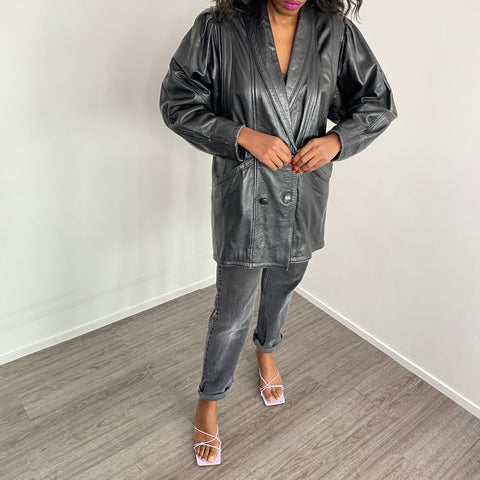 MANTEAU VINTAGE EN CUIR