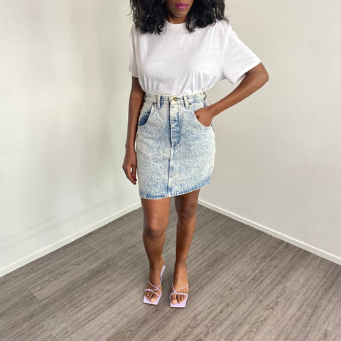 Jupe en jean vintage taille haute - TFT VINTAGE SHOP