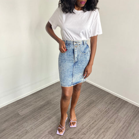 Jupe en jean vintage taille haute - TFT VINTAGE SHOP