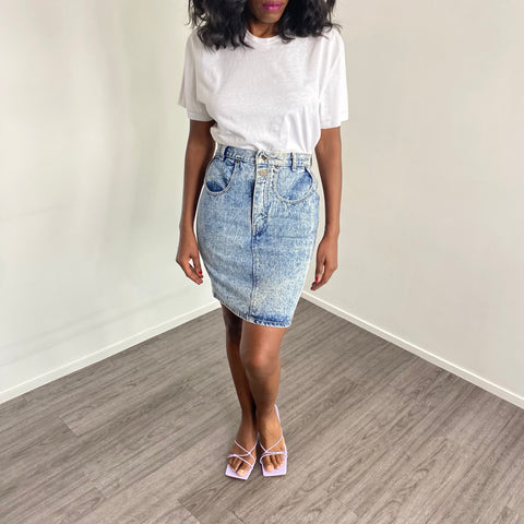 Jupe en jean vintage taille haute - TFT VINTAGE SHOP