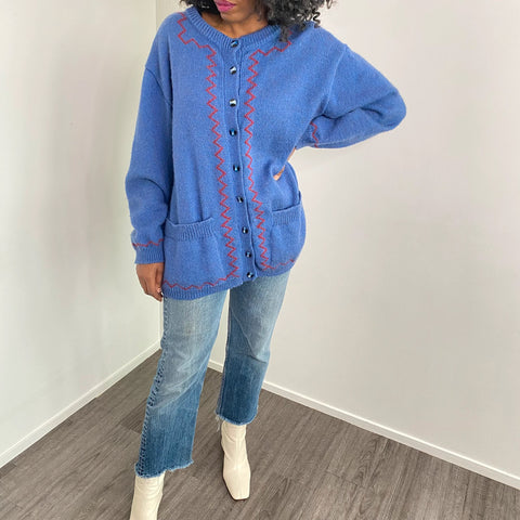 Cardigan vintage autrichien en laine. The Fashion Trustee Vintage