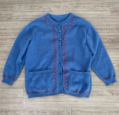 Cardigan vintage autrichien en laine. The Fashion Trustee Vintage