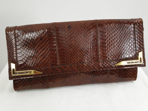 Pochette en cuir marron - T.F.T Vintage Shop
