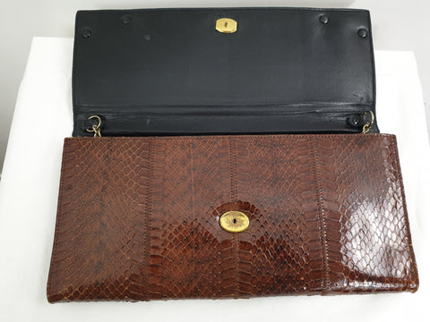 Pochette en cuir marron - T.F.T Vintage Shop