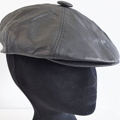 Casquette Gavroche en cuir - T.F.T Vintage Shop