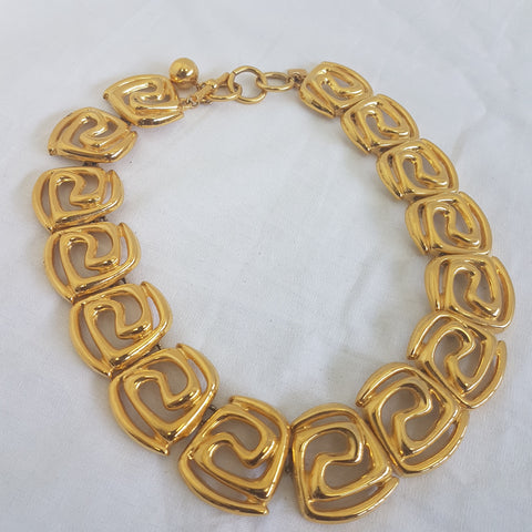 Collier XXL en métal doré