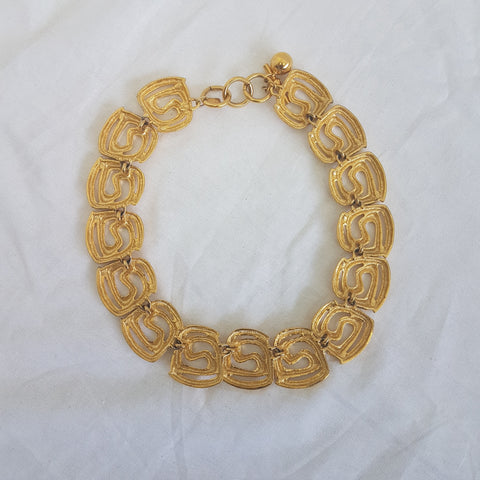 Collier XXL en métal doré