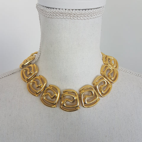 Collier XXL en métal doré