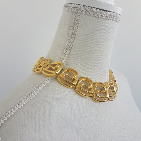 Collier XXL en métal doré