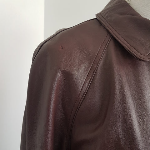 TFT VINTAGE SHOP - trench en cuir vintage