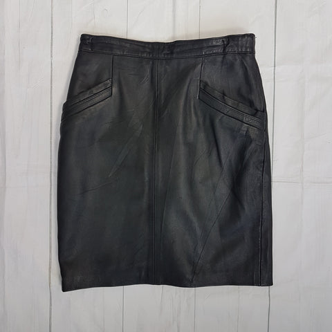 Jupe en cuir vintage - TFT VINTAGE SHOP