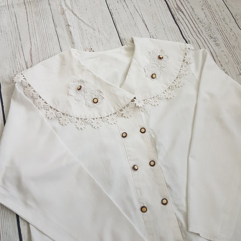 Blouse à grand col - TFT VINTAGE SHOP