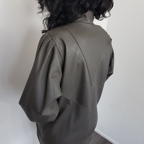 TFT VINTAGE SHOP-Manteau en cuir vintage