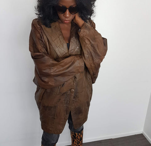 TFT VINTAGE SHOP - Veste en cuir vintage