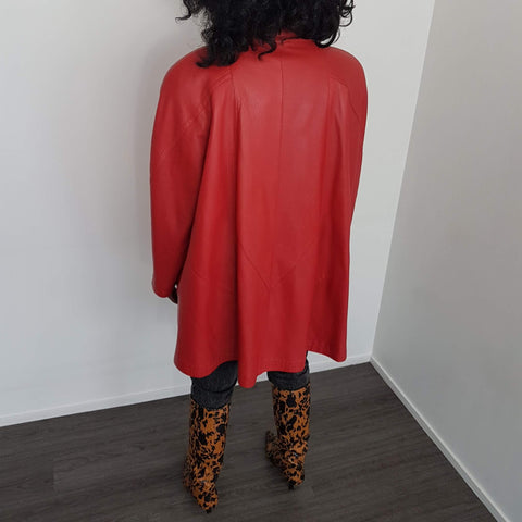 TFT VINTAGE SHOP- Manteau en cuir vintage