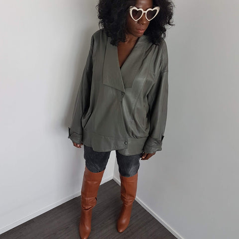 TFT VINTAGE - veste en cuir vintage