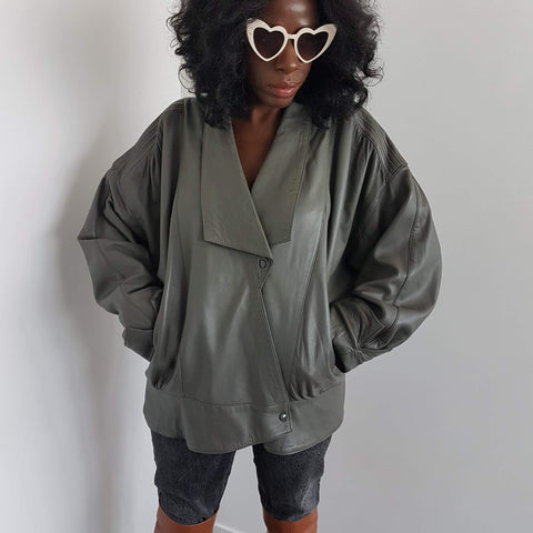 TFT VINTAGE - veste en cuir vintage