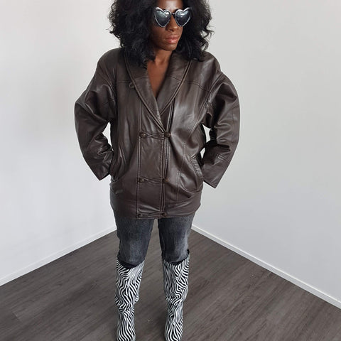 TFT VINTAGE SHOP- Manteau en cuir