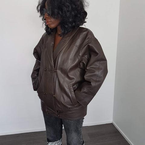 TFT VINTAGE SHOP- Manteau en cuir