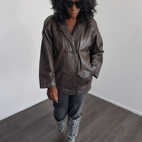 TFT VINTAGE SHOP- Manteau en cuir