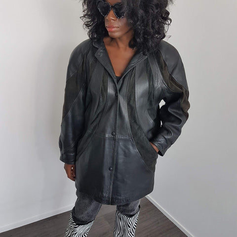 Manteau en cuir vintage - TFT VINTAGE SHOP