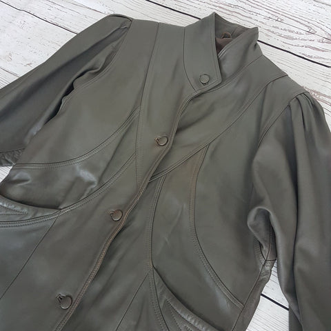 TFT VINTAGE SHOP-Manteau en cuir vintage