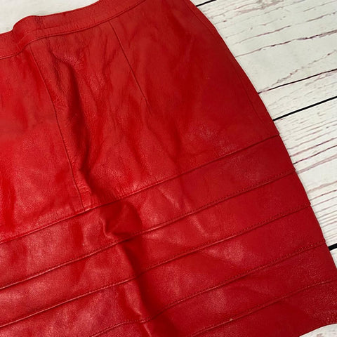 Jupe en cuir vintage.TFT Vintage Shop