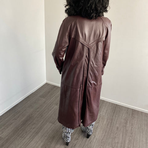 TFT VINTAGE SHOP - trench en cuir vintage