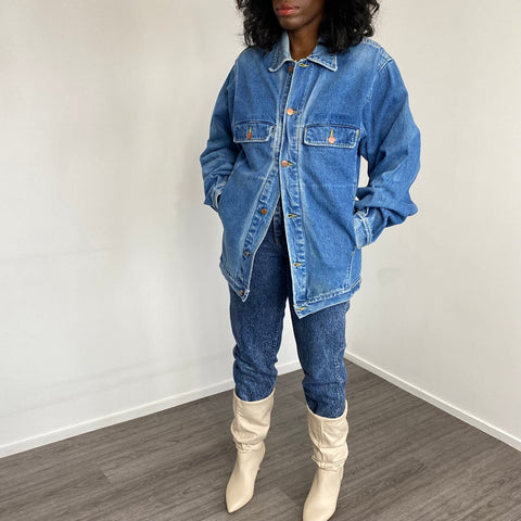Veste en jean vintage La Poste - T.F.T Vintage Shop
