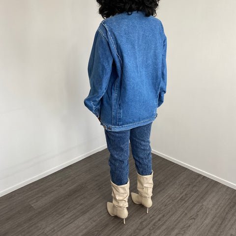 Veste en jean vintage La Poste - T.F.T Vintage Shop