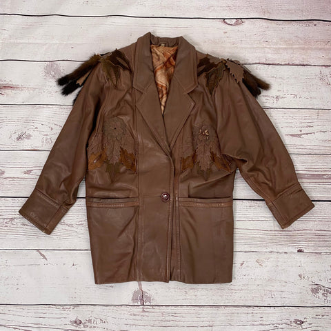 Veste en cuir vintage. TFT Vintage shop