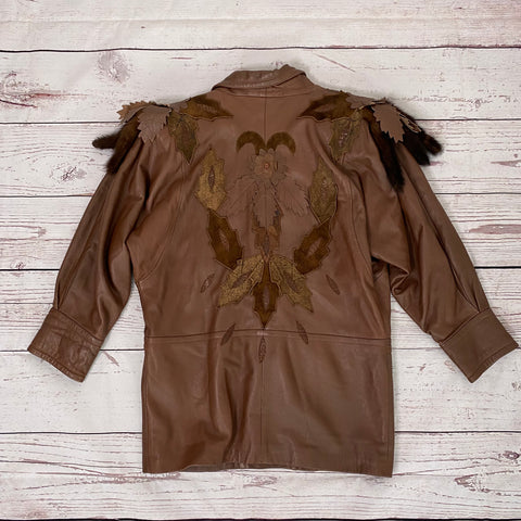 Veste en cuir vintage. TFT Vintage shop
