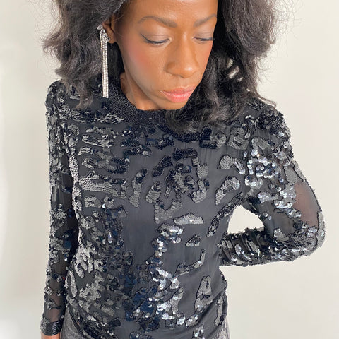 Top à sequins.TFT Vintage shop