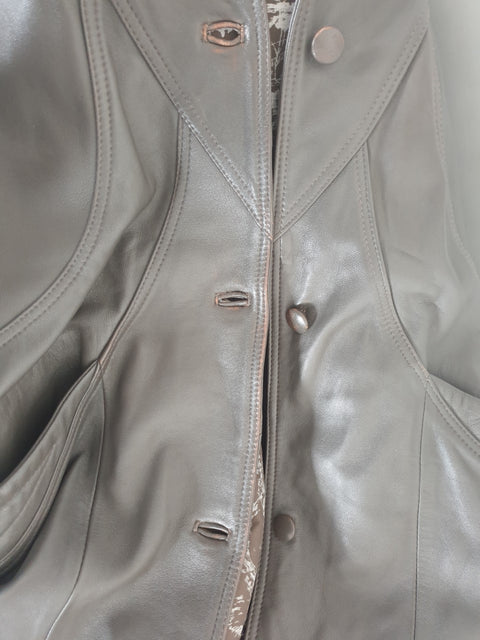 TFT VINTAGE SHOP-Manteau en cuir vintage