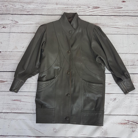 TFT VINTAGE SHOP-Manteau en cuir vintage
