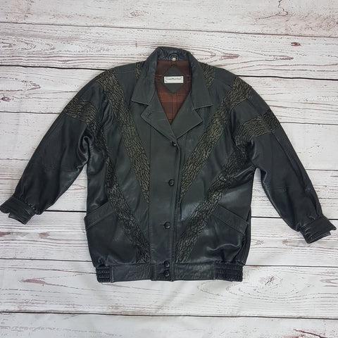 TFT VINTAGE SHOP - Manteau en cuir vintage