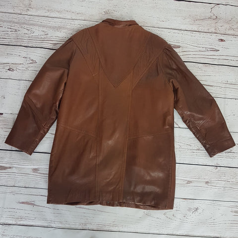TFT VINTAGE SHOP- Manteau en cuir vintage