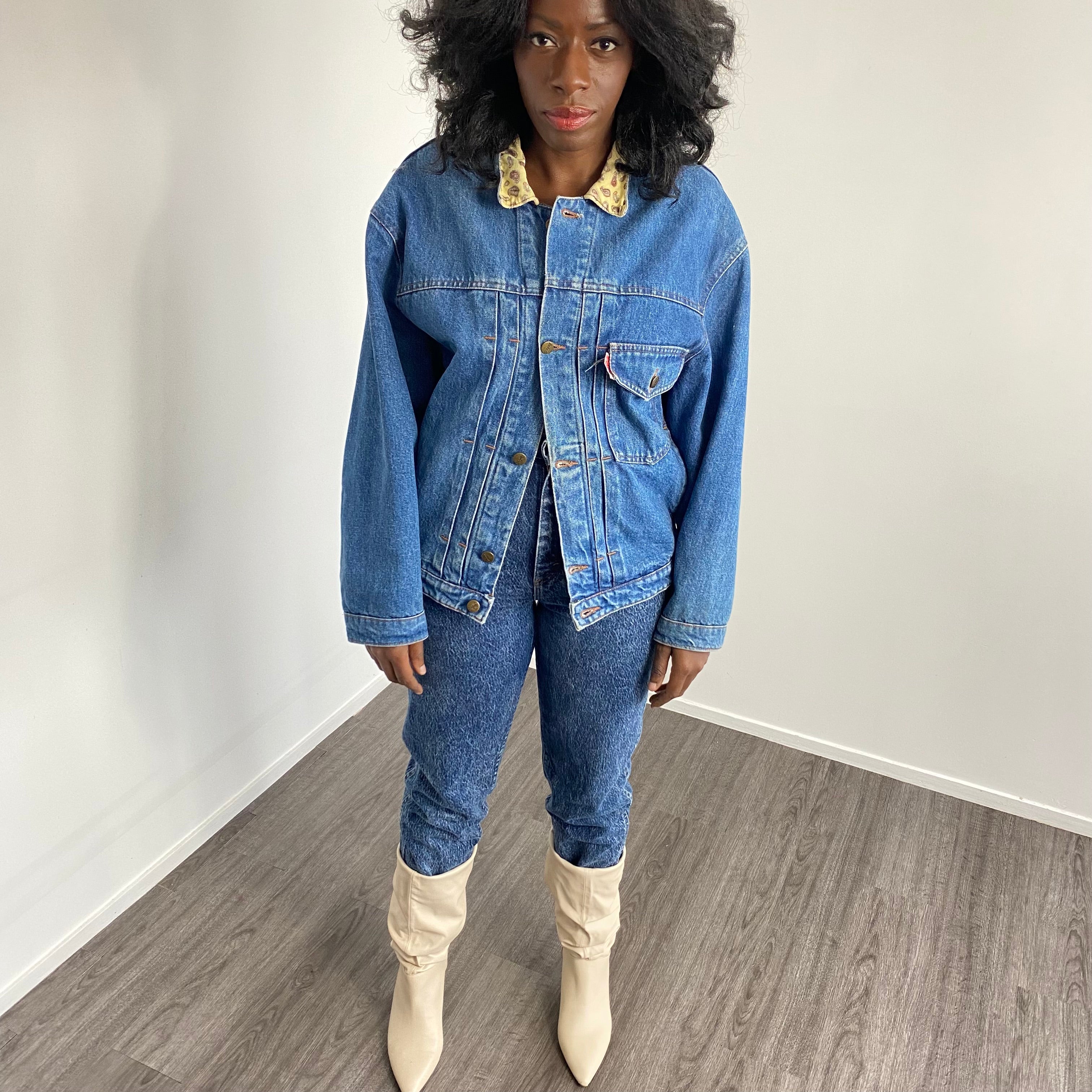 Veste en 2025 jean vintage oversize